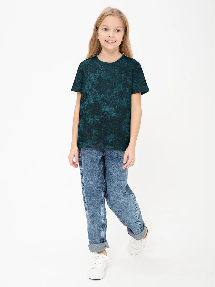 Girls' basic cotton T-shirt