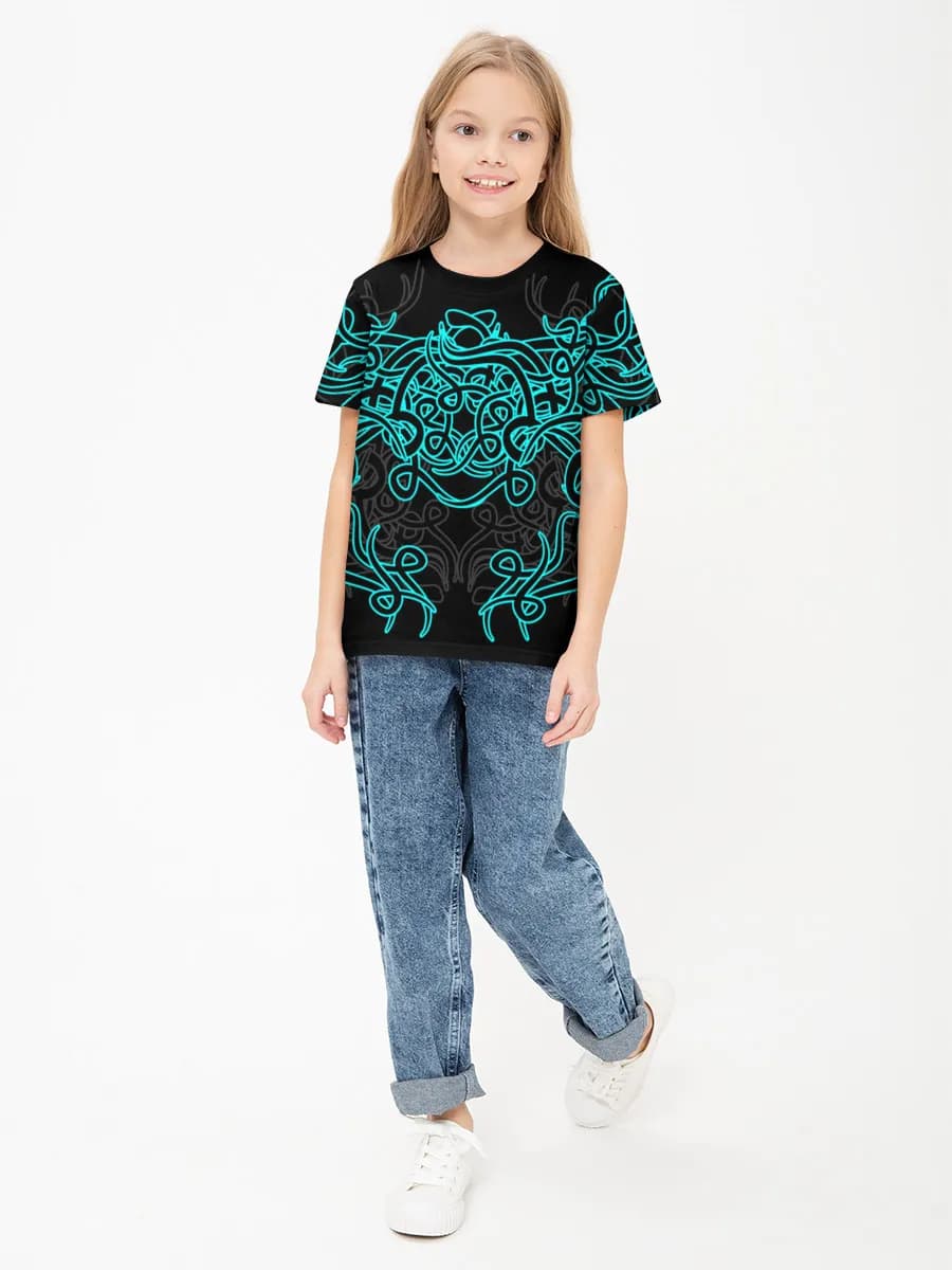 Girls' basic cotton T-shirt