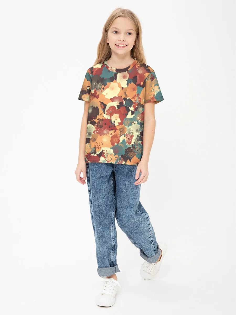 女の子 ベーシック コットンTシャツ