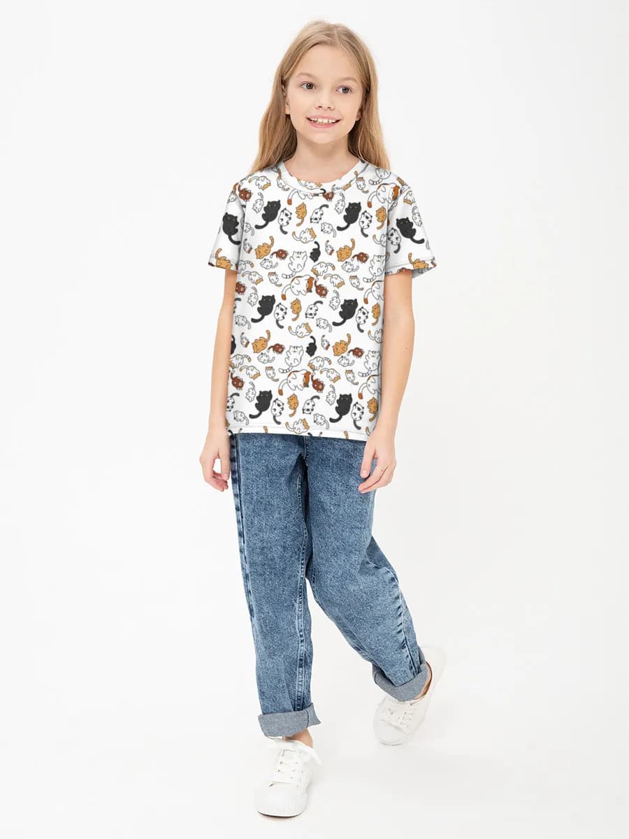 Camiseta Básica de Algodón Niña
