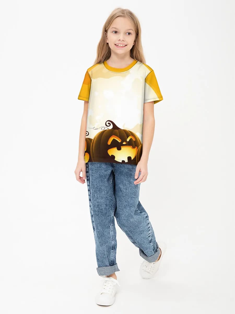 女の子 ベーシック コットンTシャツ
