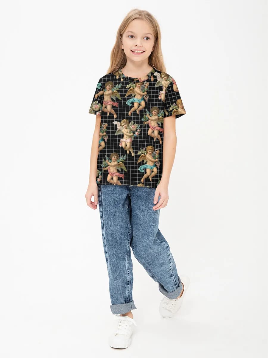 Basic Baumwoll-T-Shirt Mädchen