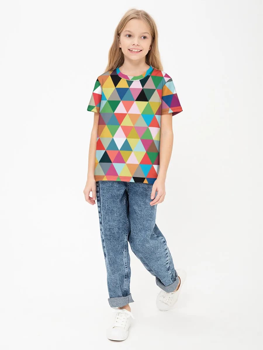 Basic Baumwoll-T-Shirt Mädchen
