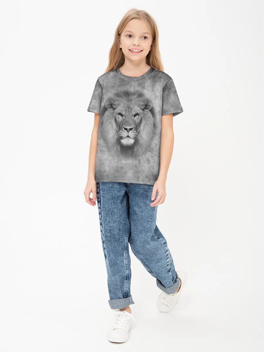 Girls' basic cotton T-shirt