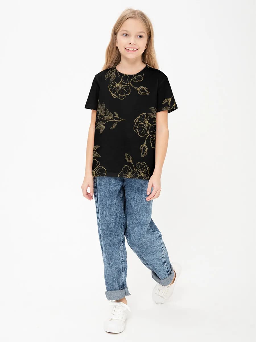Basic Baumwoll-T-Shirt Mädchen