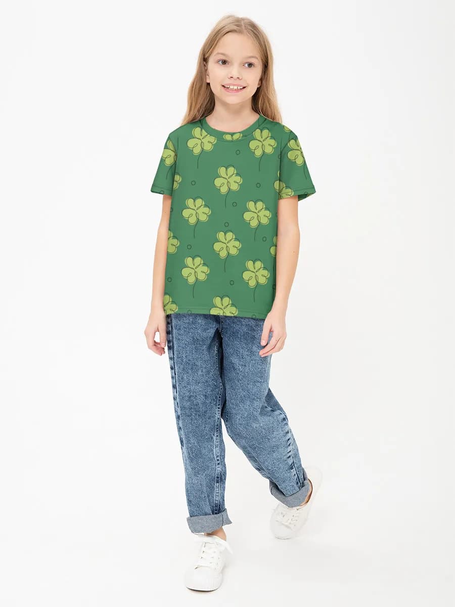 Camiseta Básica de Algodón Niña
