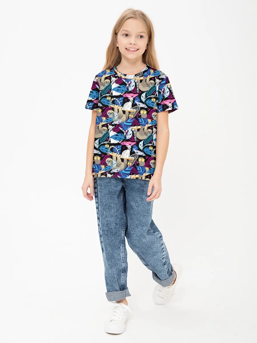 女の子 ベーシック コットンTシャツ