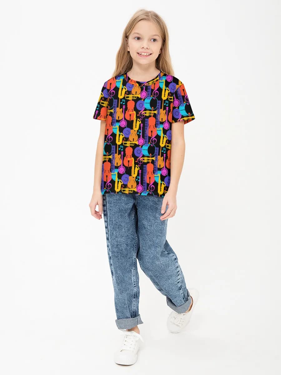 Basic Baumwoll-T-Shirt Mädchen