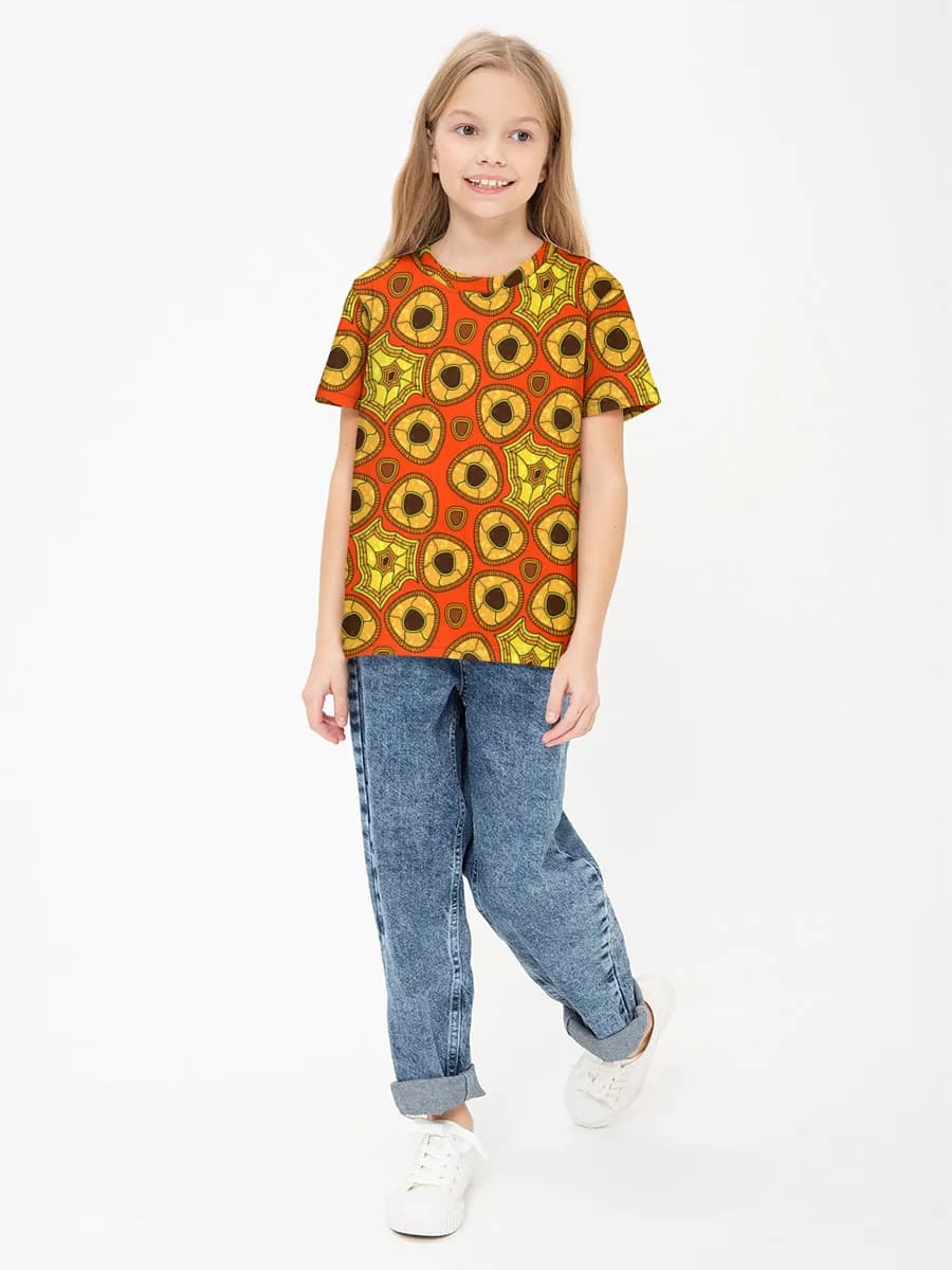 Girls' basic cotton T-shirt