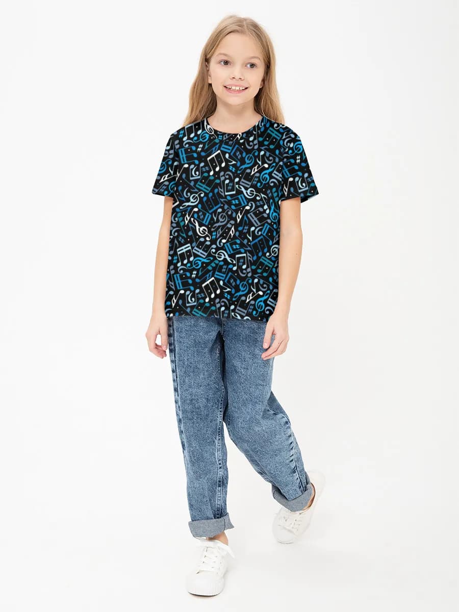 Basic Baumwoll-T-Shirt Mädchen