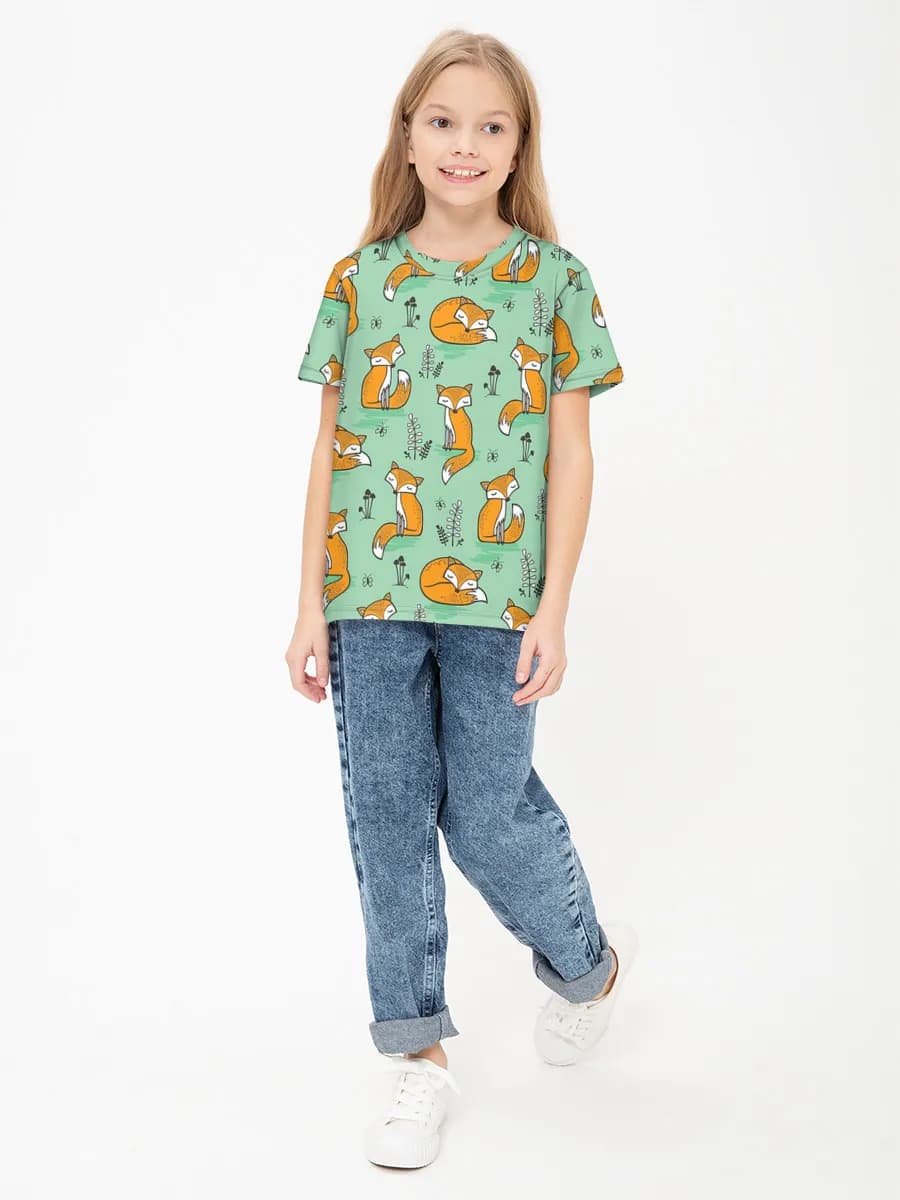Camiseta Básica de Algodón Niña