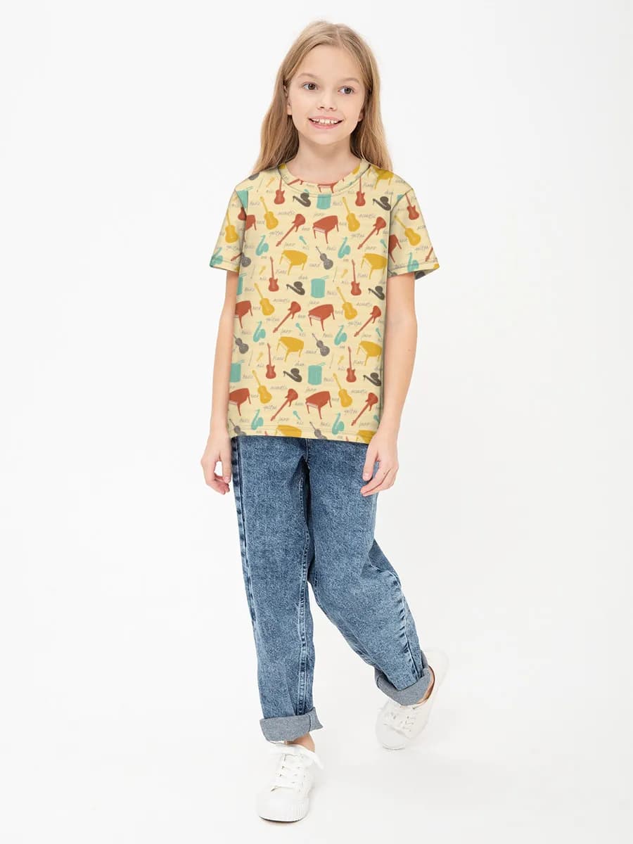 Camiseta Básica de Algodón Niña
