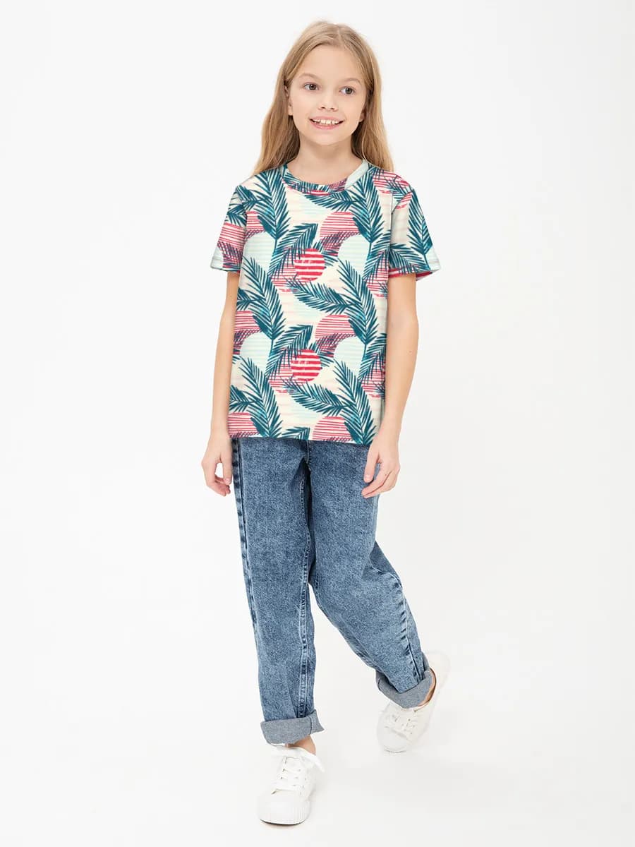 Camiseta Básica de Algodón Niña