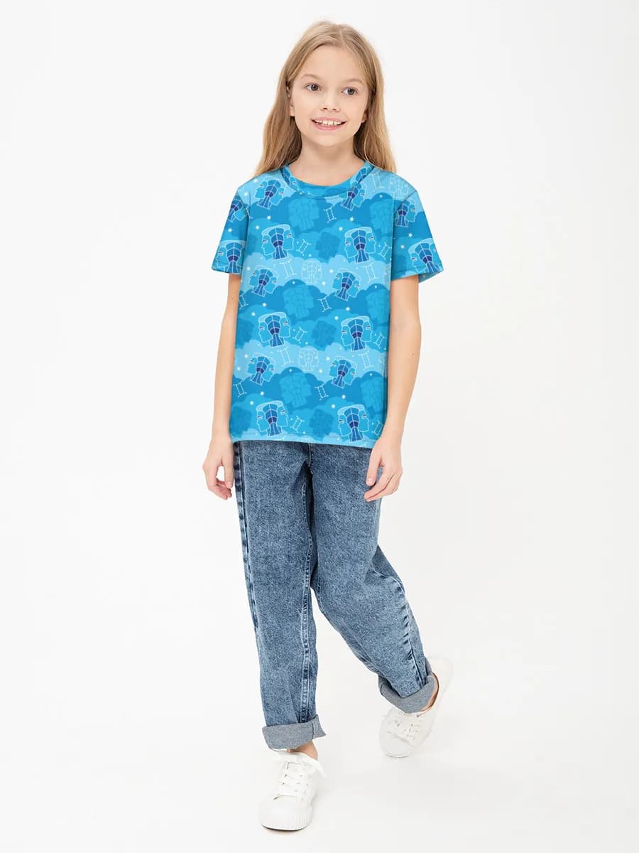 Girls' basic cotton T-shirt
