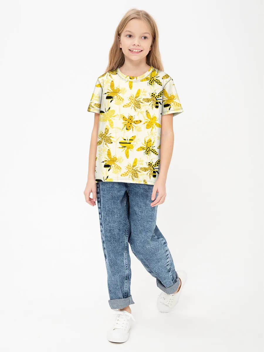 Camiseta Básica de Algodón Niña