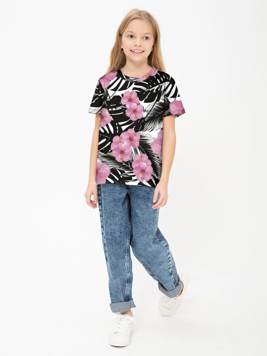 Camiseta Básica de Algodón Niña