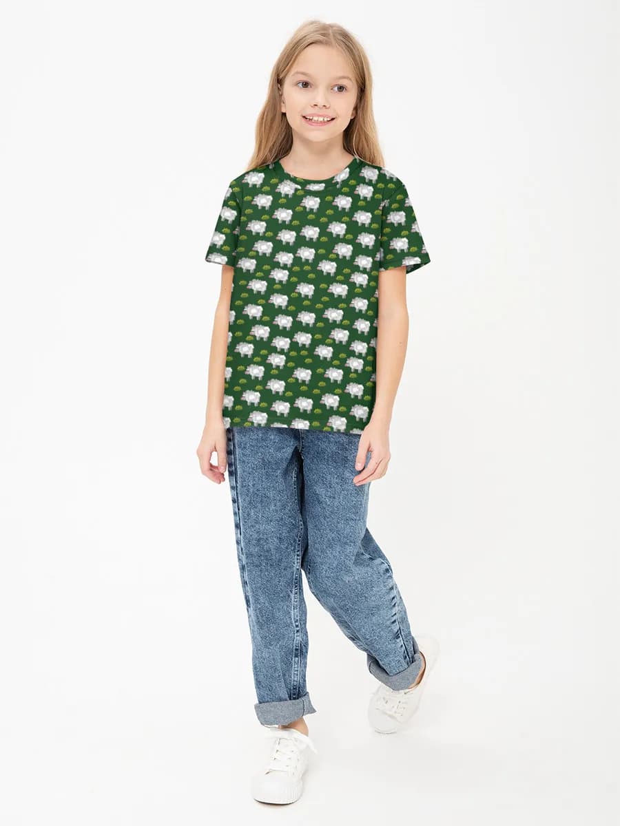 Basic Baumwoll-T-Shirt Mädchen