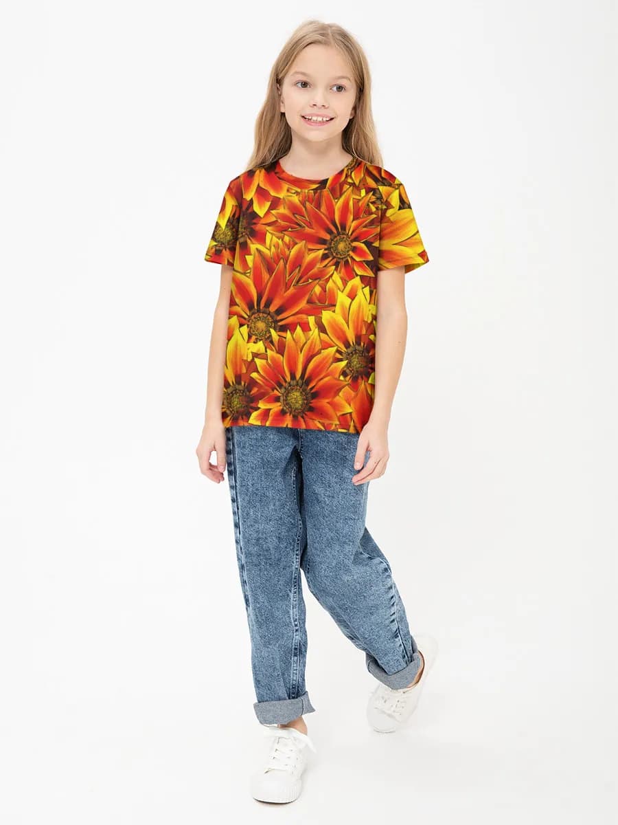 Basic Baumwoll-T-Shirt Mädchen
