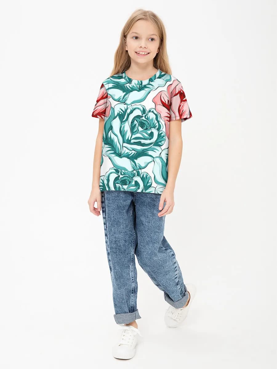 Camiseta Básica de Algodón Niña