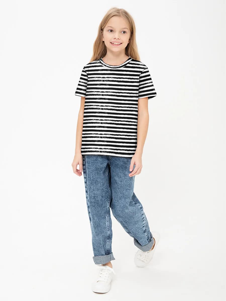 Girls' basic cotton T-shirt