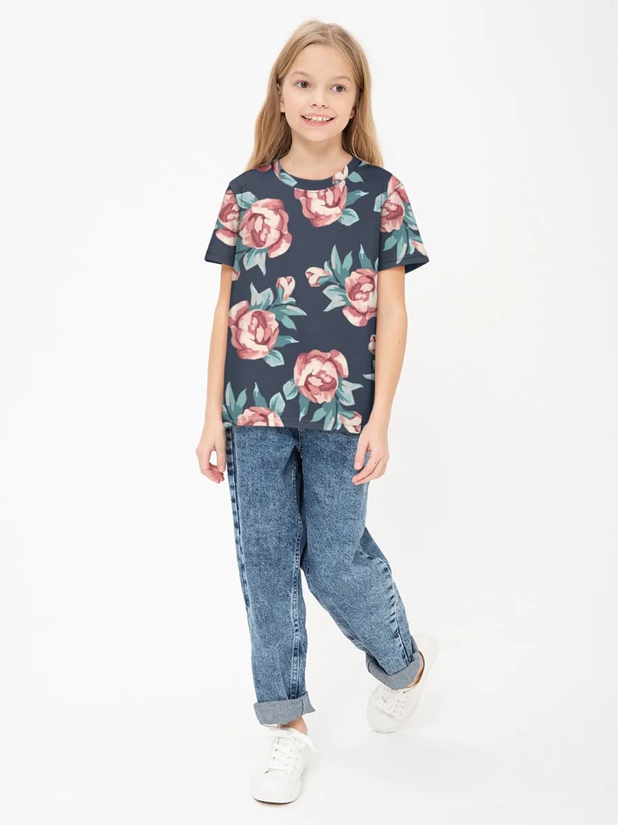 Camiseta Básica de Algodón Niña