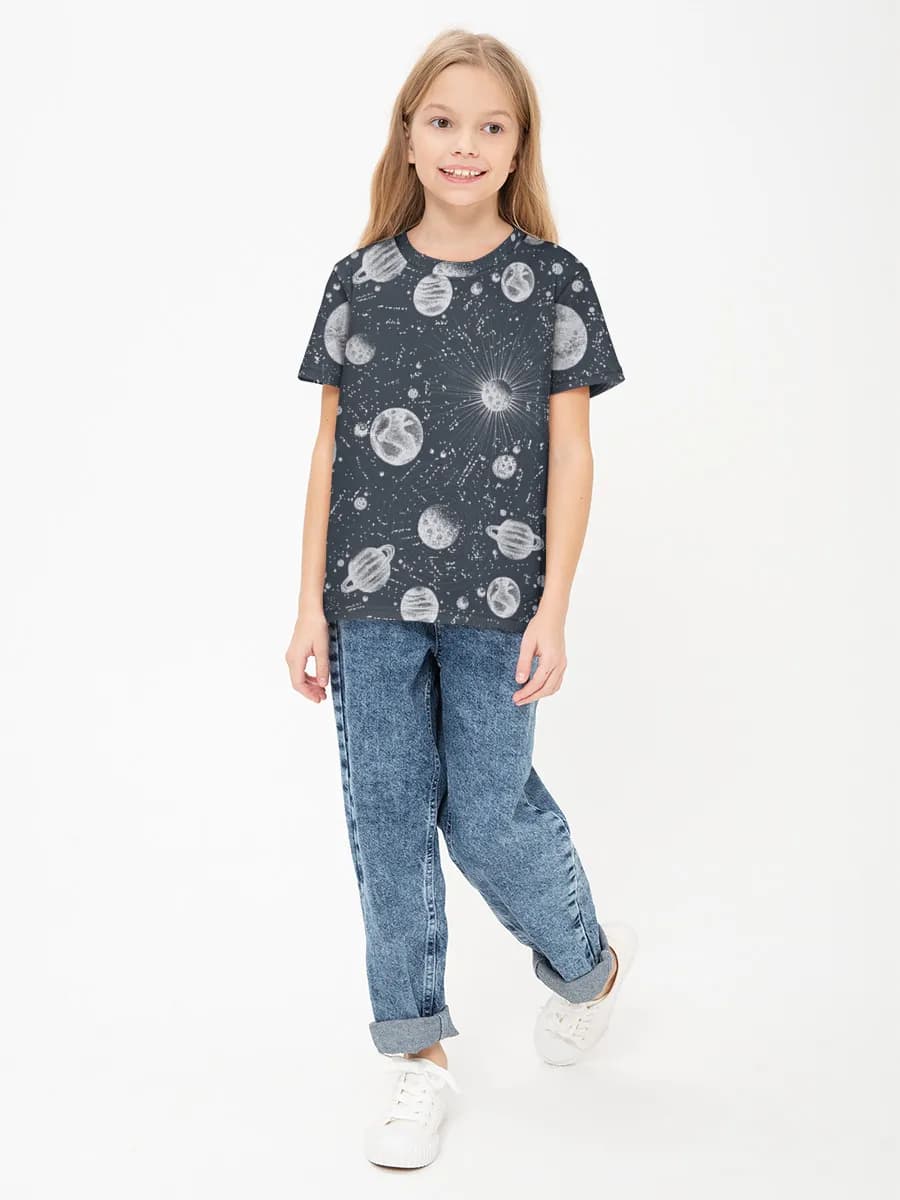 女の子 ベーシック コットンTシャツ