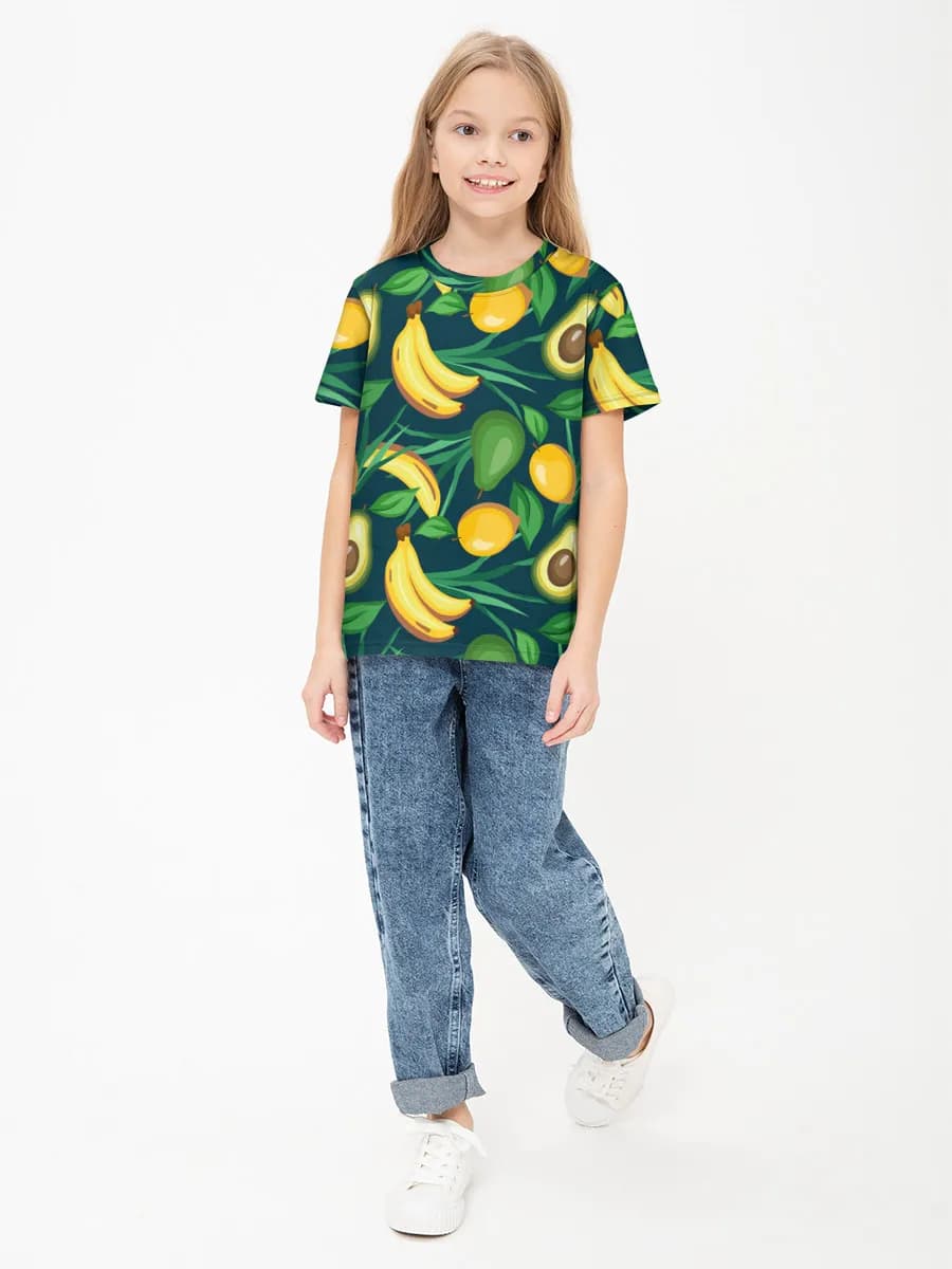 Basic Baumwoll-T-Shirt Mädchen