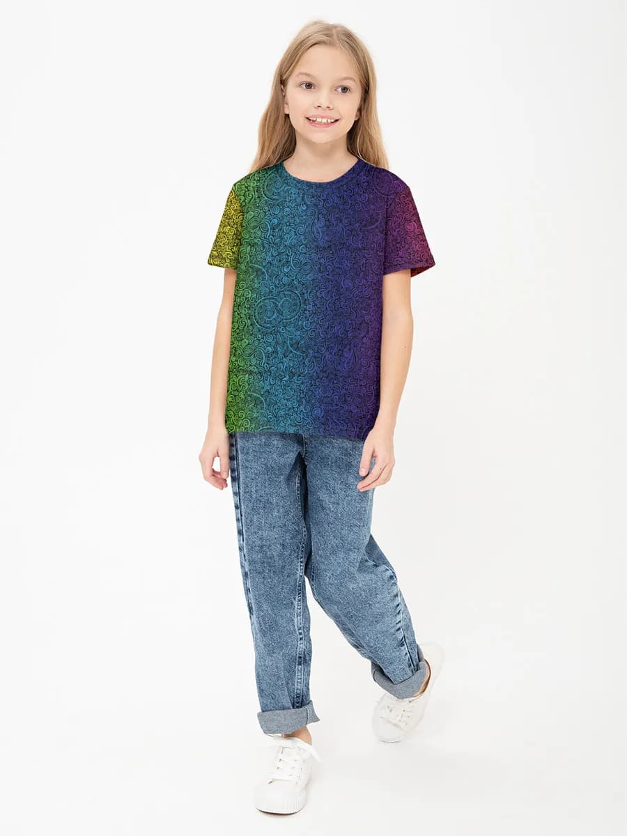 女の子 ベーシック コットンTシャツ