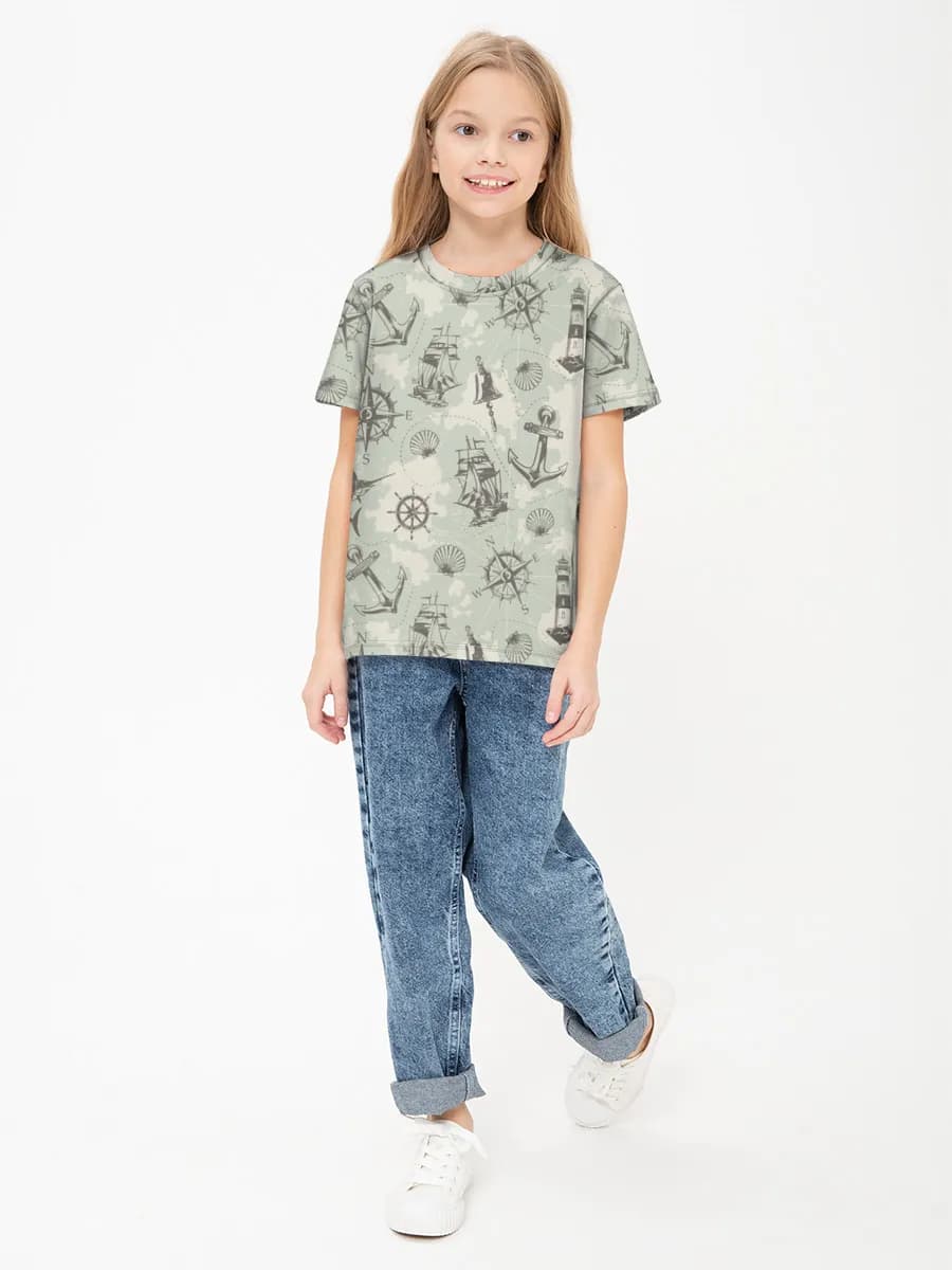 Camiseta Básica de Algodón Niña