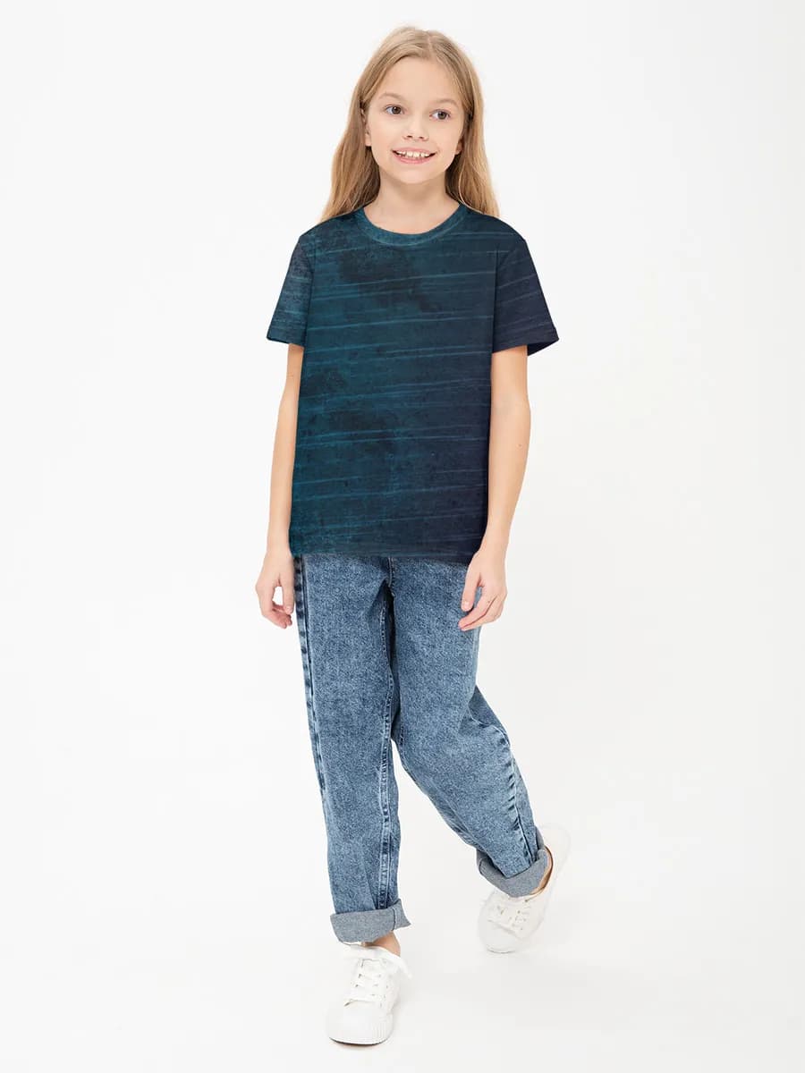 Girls' basic cotton T-shirt