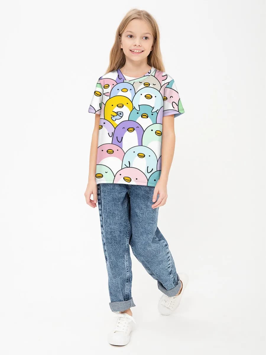 Camiseta Básica de Algodón Niña