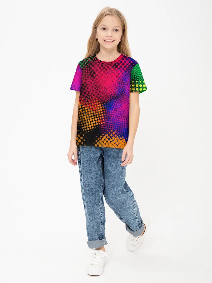 Basic Baumwoll-T-Shirt Mädchen