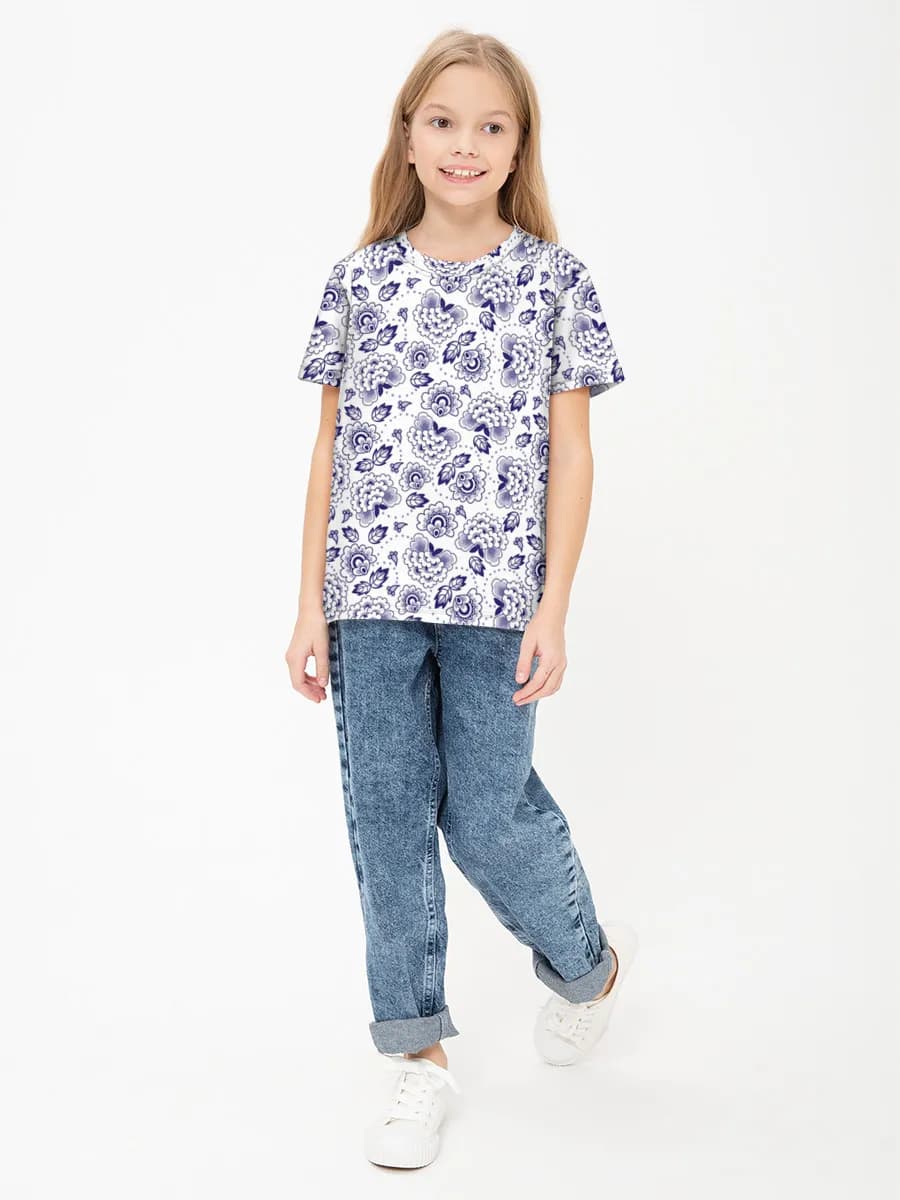 Camiseta Básica de Algodón Niña
