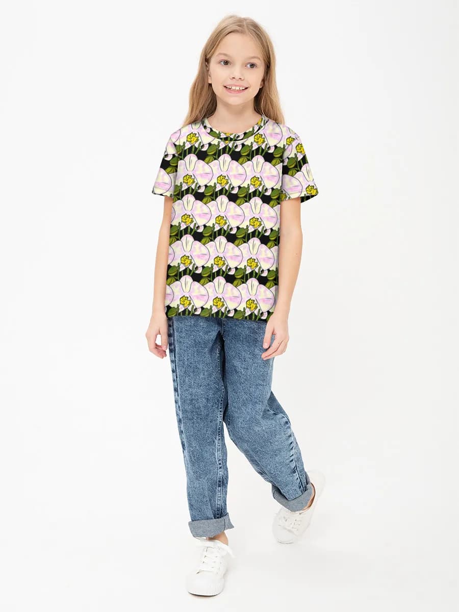 Camiseta Básica de Algodón Niña