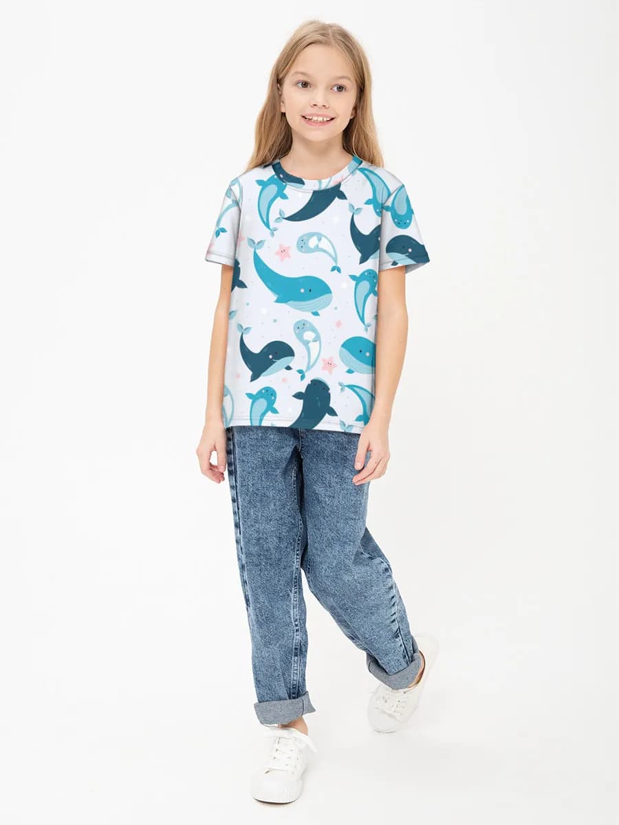 Camiseta Básica de Algodón Niña