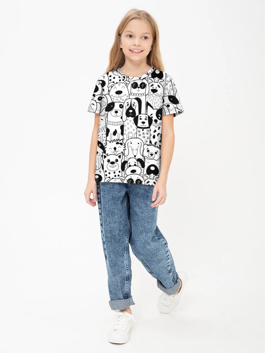 Basic Baumwoll-T-Shirt Mädchen