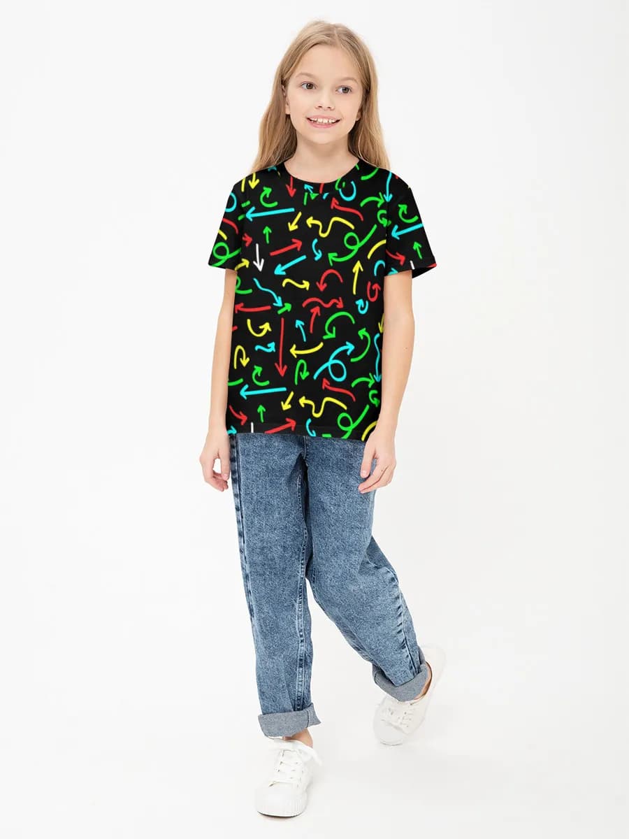 Basic Baumwoll-T-Shirt Mädchen