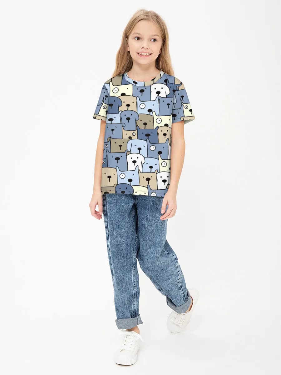 Camiseta Básica de Algodón Niña