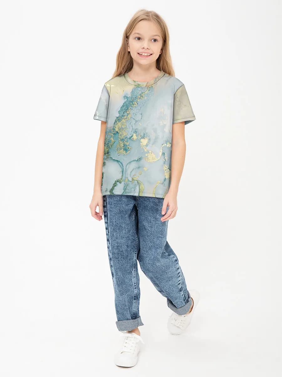 Basic Baumwoll-T-Shirt Mädchen