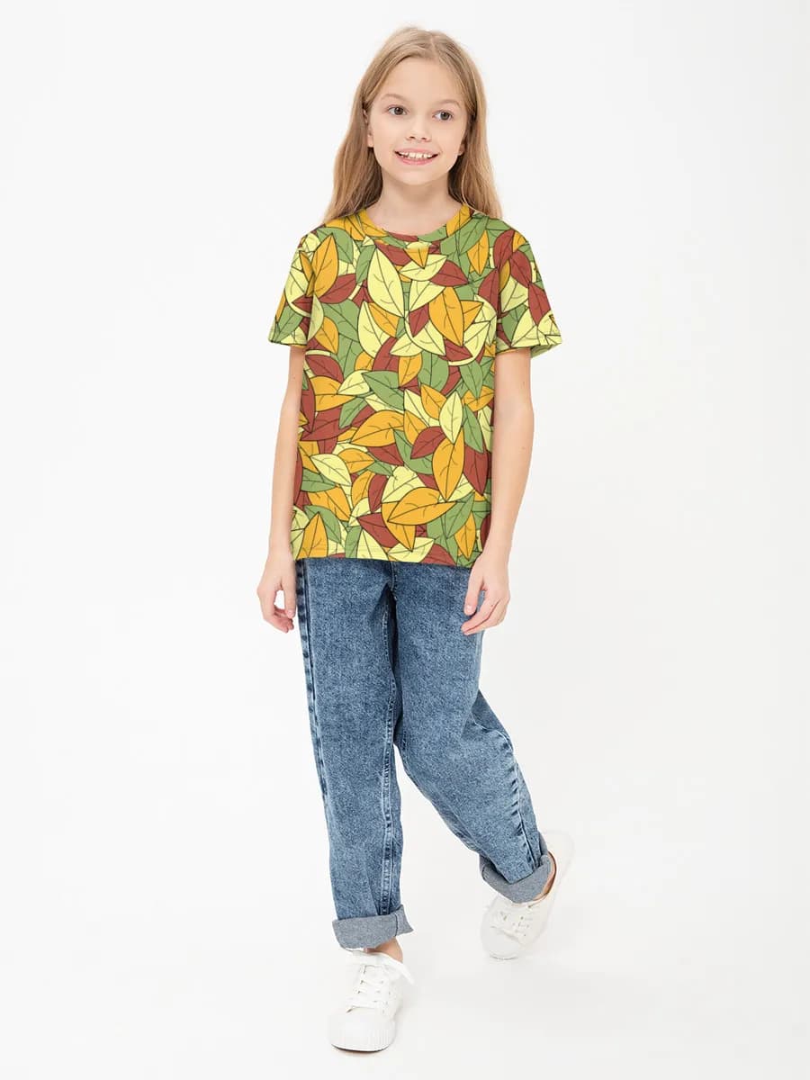 Basic Baumwoll-T-Shirt Mädchen