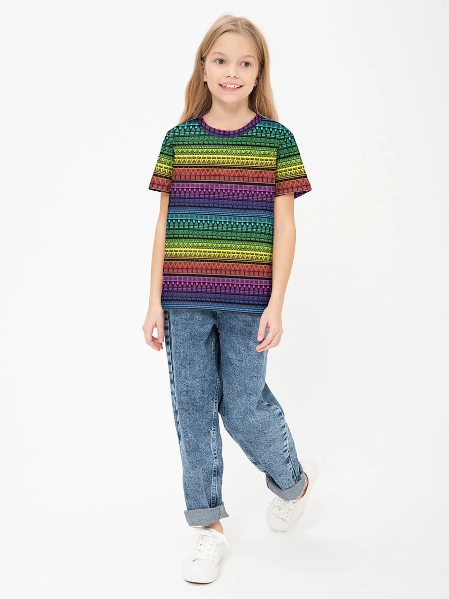 Basic Baumwoll-T-Shirt Mädchen