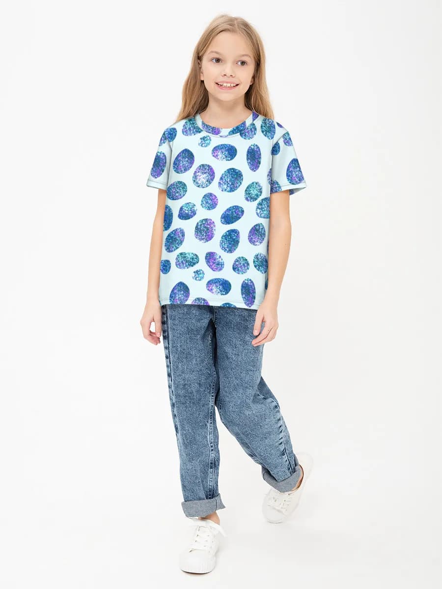 Girls' basic cotton T-shirt