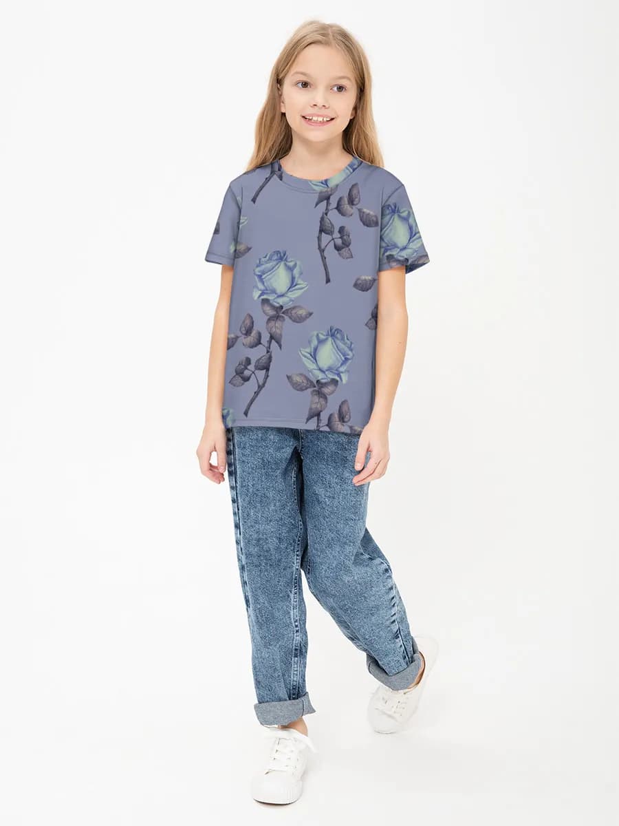 Camiseta Básica de Algodón Niña