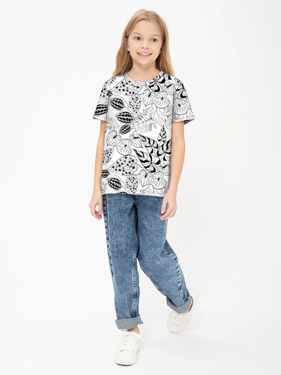 Camiseta Básica de Algodón Niña