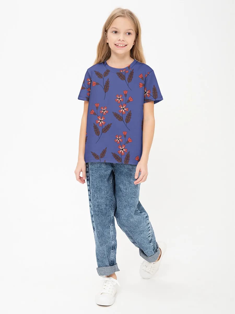 Camiseta Básica de Algodón Niña