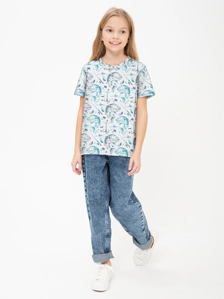 Basic Baumwoll-T-Shirt Mädchen