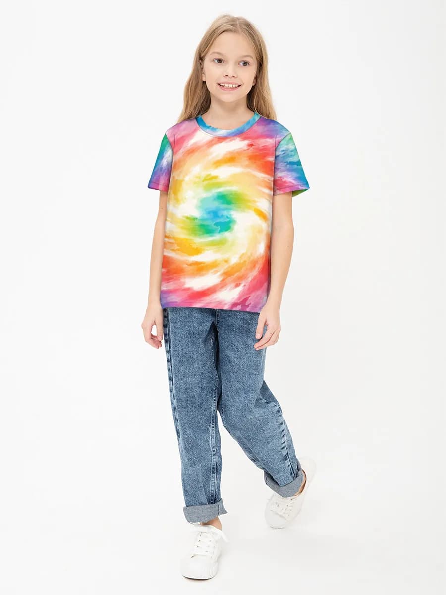 Basic Baumwoll-T-Shirt Mädchen