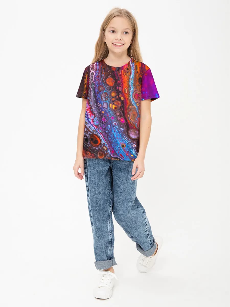 Basic Baumwoll-T-Shirt Mädchen