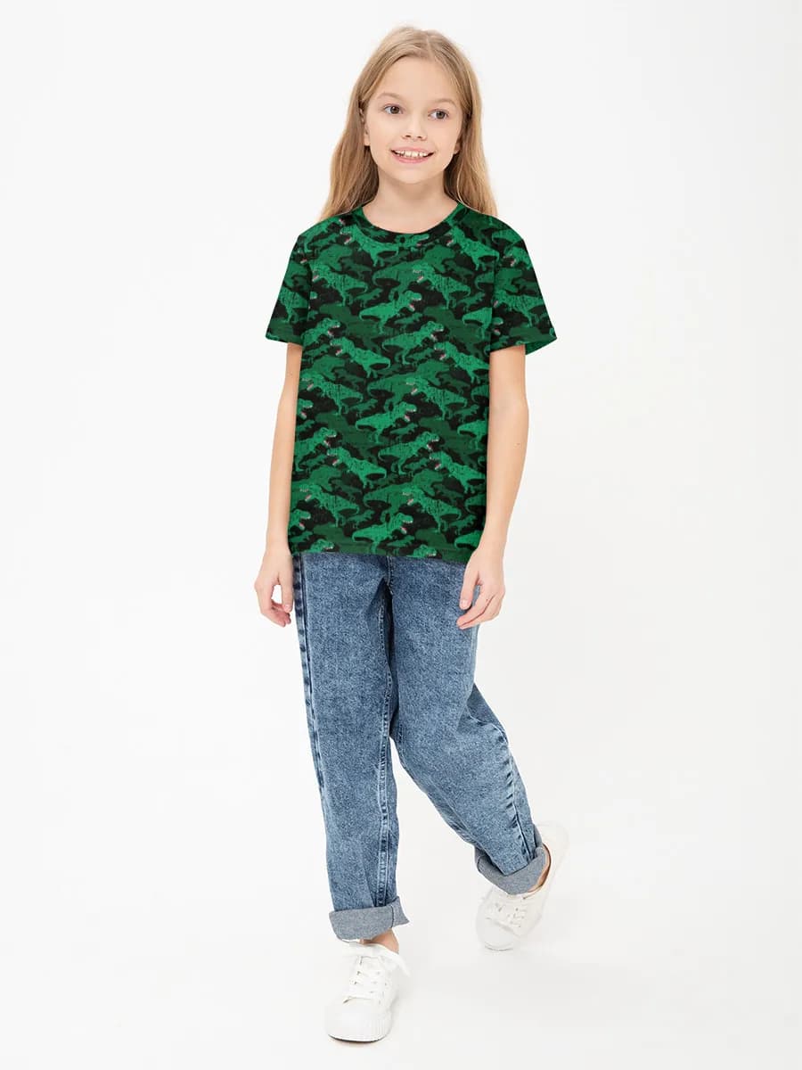 Girls' basic cotton T-shirt