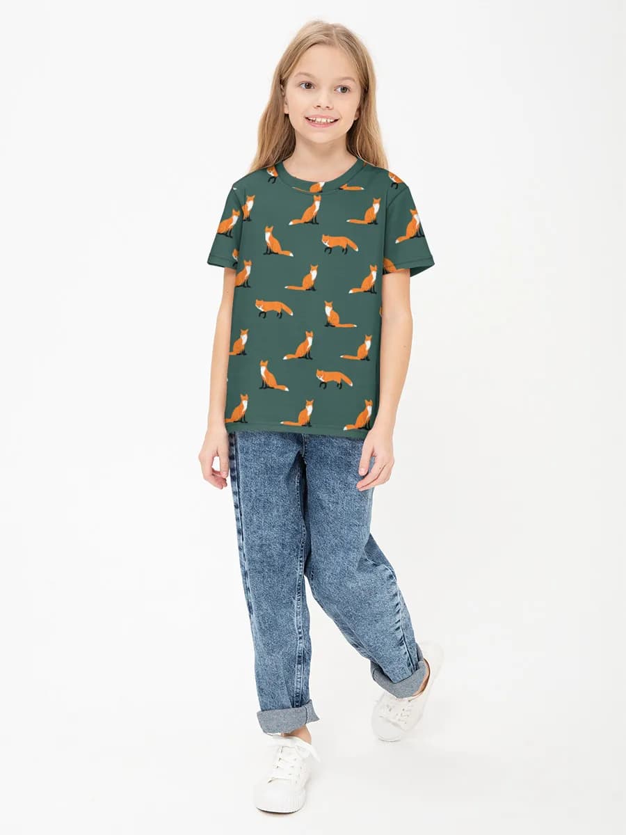 Camiseta Básica de Algodón Niña